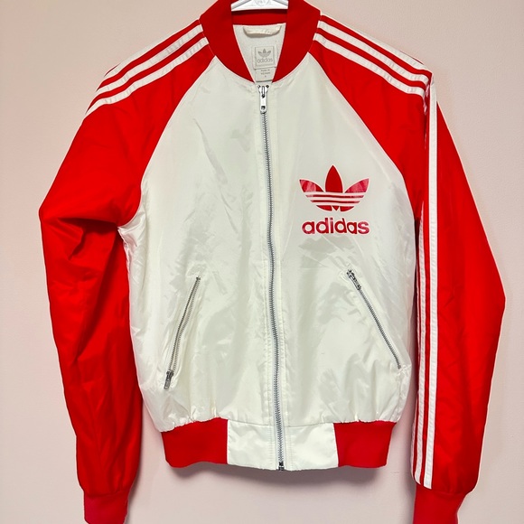 adidas Jackets & Blazers - Adidas vintage nylon bomber track jacket size S